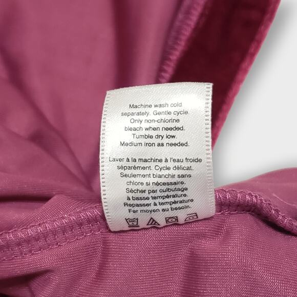 Coldwater Creek Velvet Pintuck Popover Tunic Top Burgundy Sz XL Collared - Picture 8 of 12